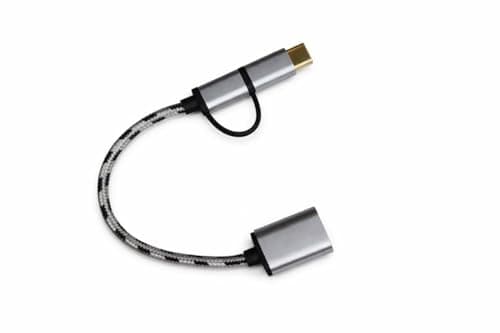2-in-1 OTG Adapter Cable Type-C + Micro USB to USB – Plug & Play OTG Converter for Smartphones,Laptop & Tablets Connect Your USB Devices Easily with This 2-in-1 OTG Both Type-C and Micro USB