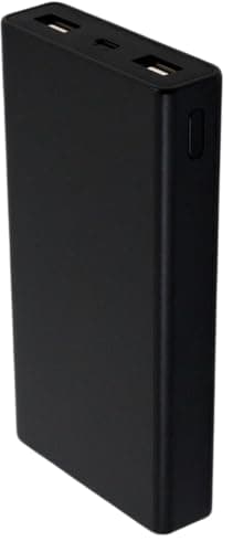 AMYTEL M6 15000mAh Power Bank with Dual USB Fast Charging Portable Charger for Mobile, Tablet, Smartwatch & Trimmer – Black