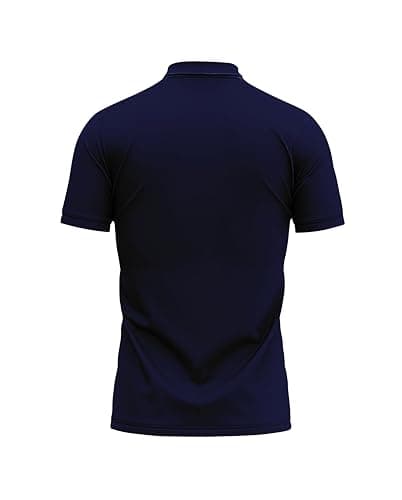 SNO Sports Bharat ProDry Men’s Sports Polo T-Shirt | White Dry-Fit Quick-Dry Activewear | Lightweight Breathable Polycotton | Gym, Running & Cricket Jersey Polo for Men (in, Alpha, L, Regular) 3