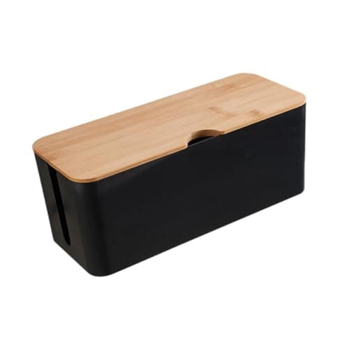 TRENDYNEST Cable Management Box Cable Cord Organizer Hider for Camera Adapters USB Hubs L