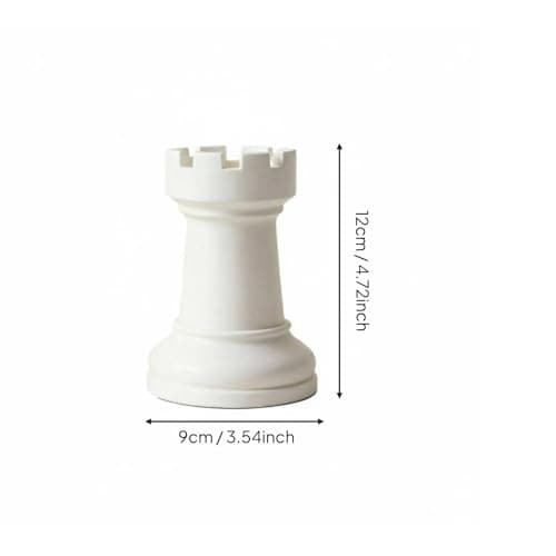SNAPPSY Minimalist Design Chess Rook Pen Holder Creative Design Castle Chess Piece Writing Utensil Cup Multi-Functional for Students, Study Room, Office, White 4