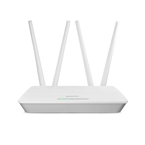 GEONIX Wireless Single_Band Router 4G Mobile Sim Based Router with 4 Antenna, Plug and Play, Wide Coverage Range, Wi Fi Range Upto 150 Meteres, Hassle Free Installation with Ethernet Port (White)