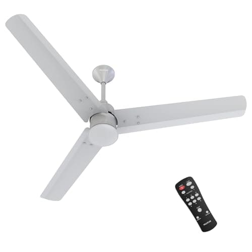 Polycab Silencio Mini 1200mm 5-Star BLDC, Remote Ceiling fan for home | 55% Energy Saving, 100% Copper, High Speed, 25 Speed Setting, Reversable & Timer | 4-yr Warranty【Cool Grey】
