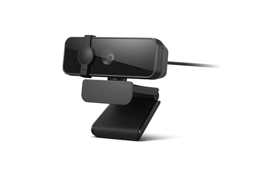 Lenovo HD 1080p Webcam (300 FHD)- Black w/ 95° Wide Angle, 360° Rotation Pan & Tilt, Dual Microphones, Privacy Shutter 2