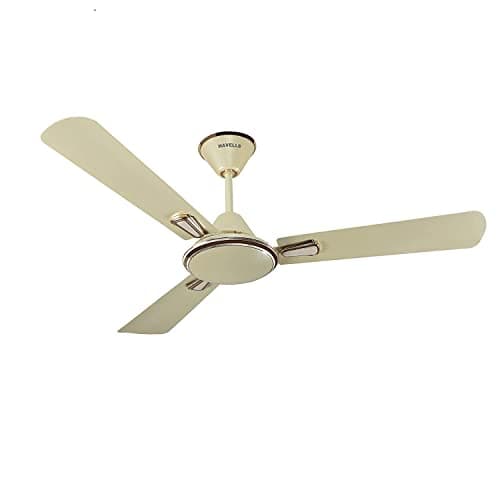Havells 1200mm Festiva ES Ceiling Fan| Premium Finish| Energy Saving| Designer Fan for Home Decor|Elegant Looks| 230 m³/min Air Delivery| Hi-Speed Low Noise| 100% Copper Motor (Pack of 1, Pearl Ivory)