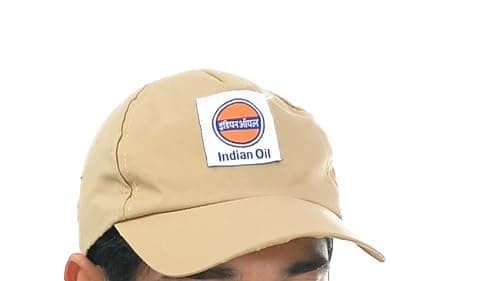 Indian Oil Cap (IOCL) for Men – Nozzle Man Uniform, Adjustable Cotton Petrol Pump Cap, IOCL Logo Baseball Hat for Workwear (Pack of 5) Khaki 5