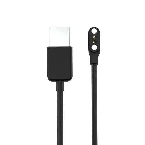 Noise Replacement Usb Charging Cable For Noise Colorfit Pro 3 / Pro 2 / Pro 2 Oxy/Pulse/Ultra/Nav, Nav+ / Brio/Noisefit Active/Agile Smartwatches (Smart Watch Charger 2 Pin), Black