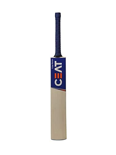 Ske Solid Popular Willow Cricket Bat for All Tennis Balls (Natural, Full Size), Wood, Multicolour (Cricket Bat with Tennis Ball and Cover) 4