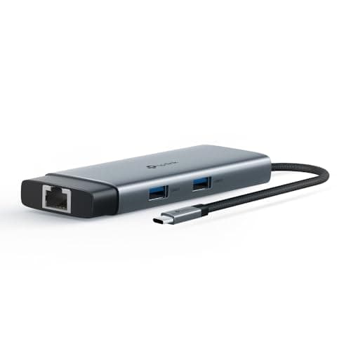 TP-Link USB Type-C 6-Port Hub with a 4K@60Hz HDMI, 1 Gbps ethernet, 1× USB-C Data Ports, 2× USB-A Data Ports, Powerful 100W Fast Charging, Stable Connection, Plug & Play (UH6120C) 4