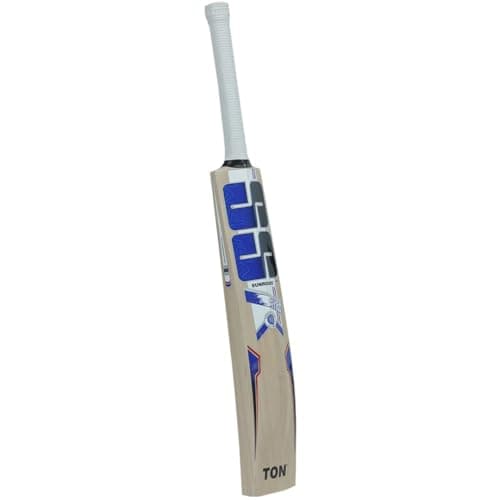 SS Sky Kashmiri Willow Cricket Bat, 1200 Grams, Short Handle for Men, Premium Willow for Leather Ball, Lightweight, Strong Grip, Shock Absorption, Ideal for Professional Players 2