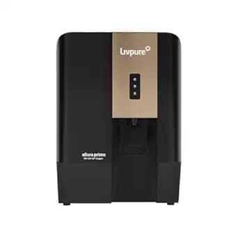 Livpure Allura Prime Water Purifier RO+UV+UF+Copper+Alkaline | Zero Cost for 2 Yrs - Filters Included | 10 Stage Advanced Purification | In Tank UV Sterilisation | 7 Ltr