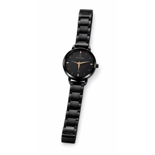 Women's Black Quartz Watch - Elegant Analog Dress Watch with Stainless Steel Band | Fashion Luxury Wrist Watch for Women Girls Casual Party Gift