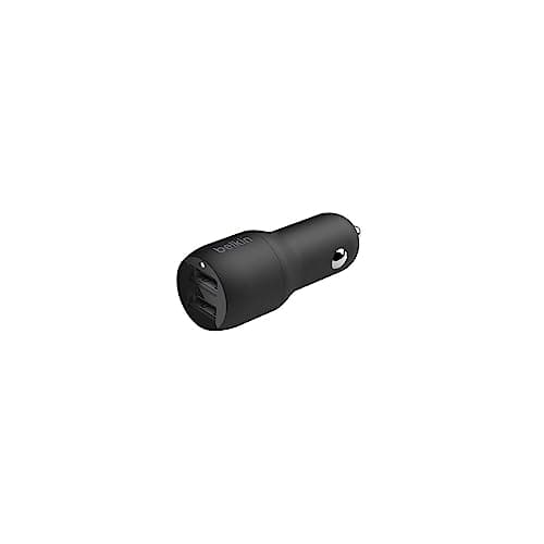 Belkin 24W Dual USB-A Fast Charge Car Charger Adapter. with 12W Pd from Each USB-A Ports Quick Charge All Compatible Devices (Mobiles, Tablets, Speakers and More), Black 2