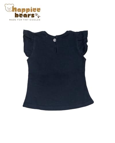 Happiee Bears Baby Girl Cotton Top & Shorts Set – Summer Outfit for 18–24 Months | Infant & Toddler Girl Dress Combo | Soft Pure Cotton Clothes | Made in India (SG144) Navy Blue 5