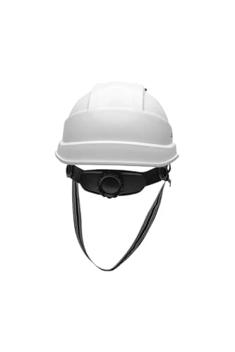 KARAM PN542 Safety Helmet for Men Industrial & Construction Helmet | Ratchet Type Adjustment with Adjustable Chin Strap | Ventilation & Side Slot for Attachment | EN Certified Hard Hat | Super White 2