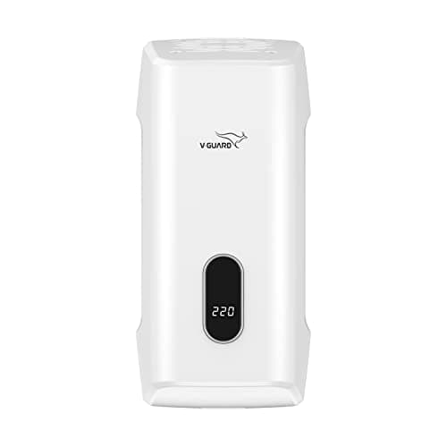 V-Guard Trior iD500 AC Stabilizer for 2 ton Inverter AC | Digital Display | Intelligent Time Delay System | Energy Efficient Design | 3 Year Warranty by V-Guard | White (Working Range 170-270 VAC)
