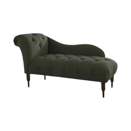 Rosewood 2-Seater Modern Classic Settee Sofa Diwan Chaise Lounge Couch with Pillow for Home and Living Room, Office, Bedroom (Black Button, Large)