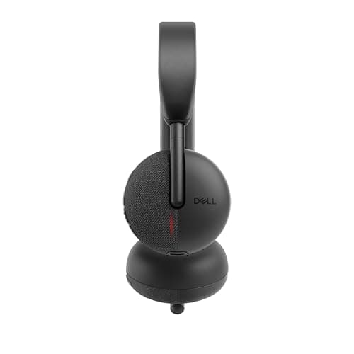Dell WL3024 Wireless Headset - Leatherette Headband, Built-in AI-Based Noise Cancellation Microphone, Boom mic - Black 5