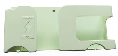 House Beauty Wall Mounted Mobile Charging Holder Stand | Plastic Phone Charging Dock Organizer with Cable Management | Multi Purpose Remote & Smartphone | Space Saving Wall Shelf (1, Green, Standard)