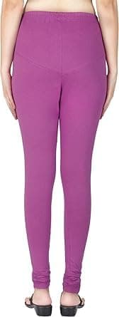 Lovely India Fashion Cotton Churidar Rubby Womens & Girls Leggings Violet Rubby Free Size 2