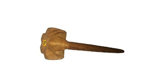 Handmade ONE PIECE Wooden Whisk Beater Wooden MATHANI RAVAI, RAVI, Hand Mixer 13 inch Size Medium for Every Kitchen uses 4