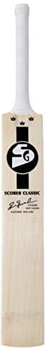 SG Scorer Classic Cricket Bat for Mens and Boys (Beige, Size -5) | Material: Kashmir Willow | Lightweight | Free Cover | Ready to Play | for Intermediate Player | Ideal for Leather Ball
