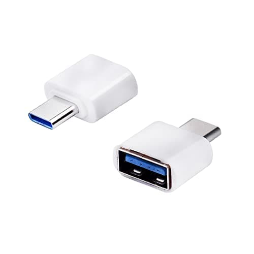 SYGA 2 Pcs USB 3.0 Type-C to USB OTG Adapter Cable Charger for Phone Charging for Data Transmission - White