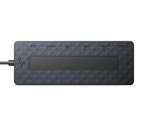 HP Universal USB-C Multi-Port Docking Station Equipped with USB-C, USB-A, RJ45 Ethernet Port, HDMI, Display Port Support Upto Two 4K Displays