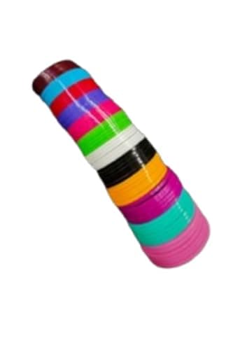 Valaivi Multicolor Plastic Bangle Base Set for Silk Thread Jewellery Making, DIY Craft Kit with Normal Cut, 1 Cut, 2 Cut, 4 Cut, 6 Cut Variations, Teen and Adult Use (2.6) 2