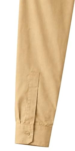 Pragati Textile Men's Indane Uniform for Petrol Pump Ideal Uniform for Workers & Daily Labor Use, Full Sleeves, Khaki in Color (Size - L) 5