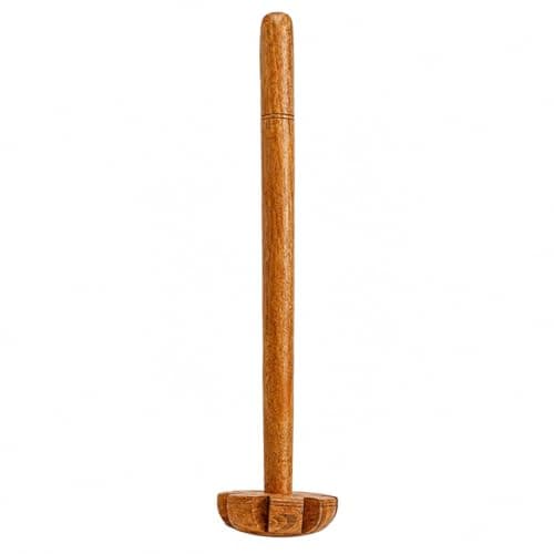 VISMAY’S Wooden Mathani Madani 13 Inch Butter Churner Bilona Dahi Lassi Maker Whisk Beater Rai Ghotni Dal Mixing Hand Blender Potato Masher Kitchen Tool (1 Piece) 2