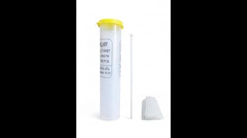 Glass Micro Capillary Tubes, 90mm Length, Both Sides Open, Laboratory Grade, High Quality Glass, 100 Pieces Pack, for TLC Testing, BTCT Testing and Scientific and other Industrial Research