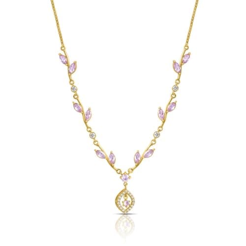 ZAVYA 925 Sterling Silver Glimmering Vines Gold Plated Jewelry Set | Gift for Women & Girls | With Certificate of Authenticity & 925 Hallmark 6