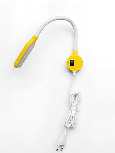 SMART INDIA10W Sewing Machine Light with 10 LEDs – Flexible Gooseneck, Magnetic Base, 360° Adjustable, Toggle Switch – Ideal for Home, Study, Reading, Workbench, Lathe, Drill Press (Yellow Color)