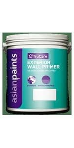 Asian Paint TRUCARE Exterior Wall Primer White Surface Preparation – Surface Protection | Crack Filling, Smooth Base | 10 Liter (White) 3