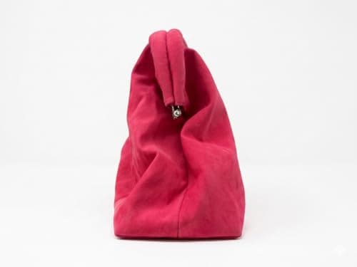 Karavi India Women’s Pink Velvet Clutch Purse | Kiss Lock Dumpling Style Evening Pink Clutch for Daily Use & Club Carry 3