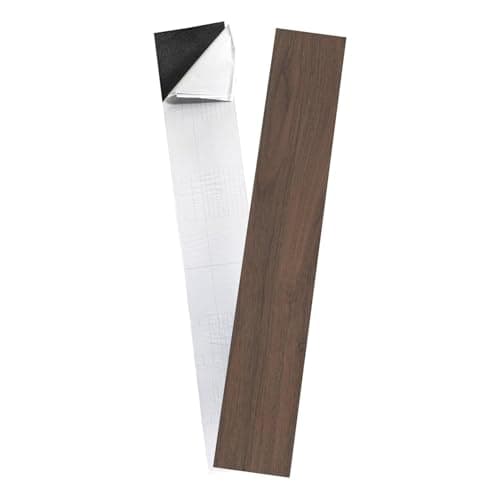 HEUREKA PVC Flooring Planks Tiles Self Adhesive Peel & Stick Wooden Design, 6 Planks, 12 Square Feet (Dark Brown_Oak) 4