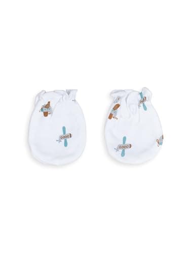 Smart Baby 5 Piece Newborn Clothes Set – Bio-Washed Interlock Fabric | Bodysuit, Sleepsuit, Bib, Blanket & Mittens | Dinosaur Baby Clothes Gift Set | for Baby Girls (Blue, Pack Of 1) 4