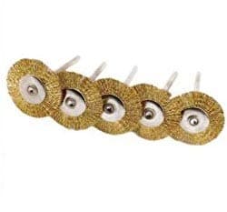 DIY Crafts Pack Of 5 Pcs Set, Design No# 2, 5 - Pcs Brass Wire Brush Polishing Wheels Set Kit DIY Tools for Dremel Rotary Tools Do it Your Self Too (Pack Of 5 Pcs Set, Design No# 2) 3