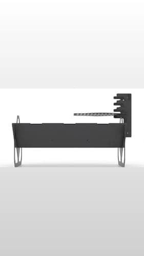 Chilz The Bonfire Spot Portable Outdoor BBQ Grill, Black Steel Fire Pit, Camping Barbecue Stand with Handles 5