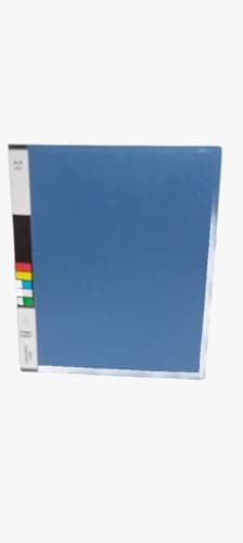 HATHIYANI Plastic File Folder 2D Ring Binder A4 Size Tough & Durable Ring Binder Box Board File(Heavy Plastic/and Color May Very)(Blue) (Pack of 4) 5