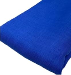 Cotton Plain Linen Unstitched Fabric for Men & Women Both Shirt,Kurta,TOP(Width-56 inch,Length -1.70 Meter) Less Wrinkles, All Weather Soft Fabric,Free_Size,Light Weight (Royal Blue 1.70 Meter) 2