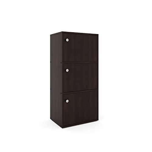 Nilkamal Troy Engineered Wood Book Shelf | Book Cabinet with 3 Compartment Storage |New Wenge 5