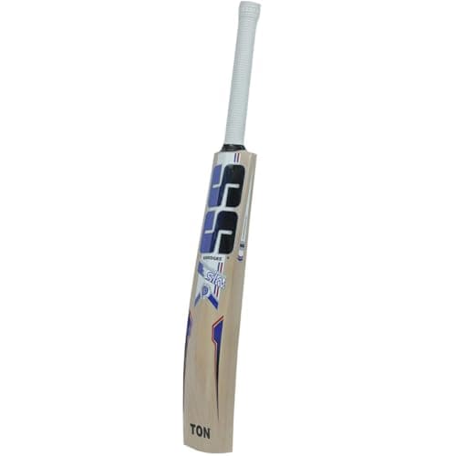 SS Sky Kashmiri Willow Cricket Bat, 1200 Grams, Short Handle for Men, Premium Willow for Leather Ball, Lightweight, Strong Grip, Shock Absorption, Ideal for Professional Players 3