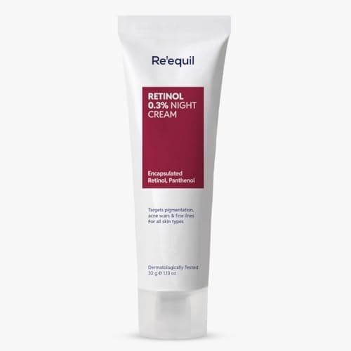 RE' EQUIL 0.3% Retinol Night Cream, Improves Skin Texture, Reduces Acne, Unisex, For All Skin Types, 32G