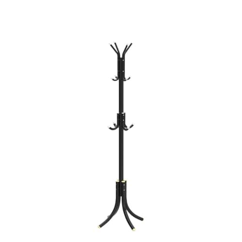 ADA Wrought Iron Coat Rack 12 Hooks Hanger | Creative Fashion Bedroom for Hanging Clothes,Bag,Hat,Scarf Shelves, Wrought Iron Modern Racks Standing Coat Rack (Black) 4