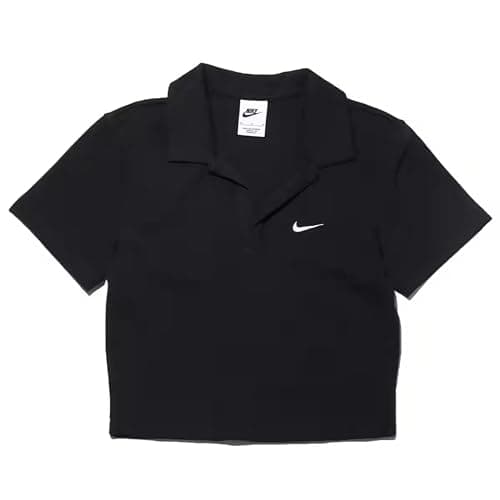 Nike Sportswear Essential Women's Short-Sleeve Polo T-Shirt Black/White