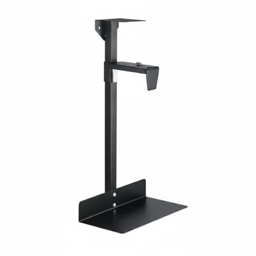 SNAPPSY Space Saving Hanging Computer Case Holder Easy Installation Under Desk Computer Mount Heavy Duty Adjustable Computer Computer Case Bracket Improved Ventilation for Gaming Setup, Black