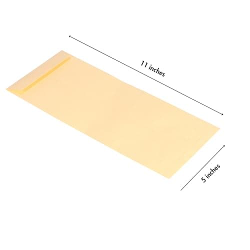 SAYA Laminated Envelopes - 50-Pack | Waterproof Envelopes for Mailing Documents & Gifting – Ideal for Home, letter, Office, Documents, and Money Gifts (11" x 5" inches Size) 2