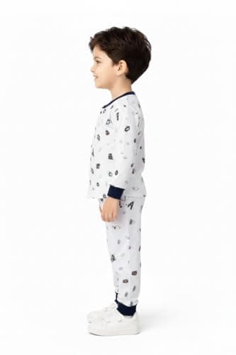 3BROS Kids' Pura Cotton Full Sleeves Casual T-shirt & Pyjama Set | Clothing Combo Set for Baby Boys Girls (Multicolor-20, 12-18 Months) 2